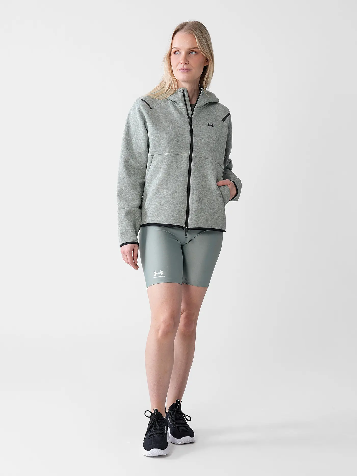 UNDER ARMOUR | Damen Kapuzenjacke UA Unstoppable Fleece mit durchgehendem Zip | 